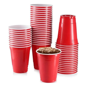 50 Vasos Plasticos Vaso Desechable Grande Bicolor 16oz/473ml