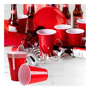 100 Vasos Plasticos Vaso Desechable Vasos Descartables Grande Vasos Plásticos Bicolor Vaso De Fiesta Vaso Americano Vasos Plasticos Rojos De Fiesta 473ml Pasteleriacl