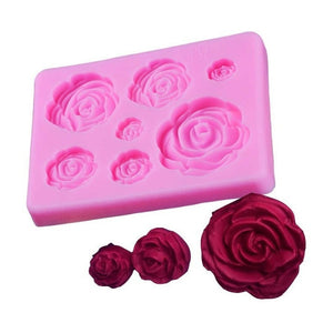 Molde De Silicona Molde Rosas Molde Fondant Rosas 7 Cavid Molde De Rosas Moldes De Silicona Moldes Fondant Rosa Pasteleriacl