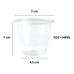 X100 Vasos Plásticos Desechables 5oz Vasos Desechables Para Bebidas Frías 5oz 148ml Vasos Descartables 5oz Vasos Plásticos Para Fiestas Vasos 7x7 148ml Desechables Vasos 5oz Plásticos Pasteleríacl