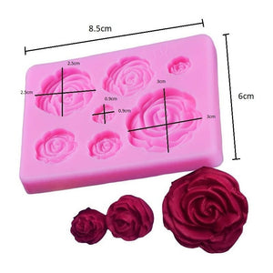 Molde De Silicona Molde Rosas Molde Fondant Rosas 7 Cavid Molde De Rosas Moldes De Silicona Moldes Fondant Rosa Pasteleriacl