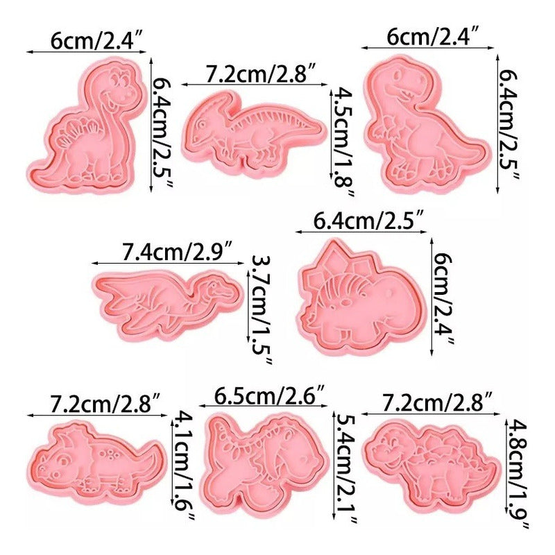 X8 Cortador Galletas Cortadores Galletas Moldes Dinosaurios