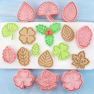 Set X8 Moldes Para Galletas Cortador Galletas Cortadores Hojas Color Rosa Pascua Moldes Galleta Pascua Moldes Articulos De Reposteria Pasteleriacl