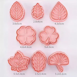 Set X8 Moldes Para Galletas Cortador Galletas Cortadores Hojas Color Rosa Pascua Moldes Galleta Pascua Moldes Articulos De Reposteria Pasteleriacl