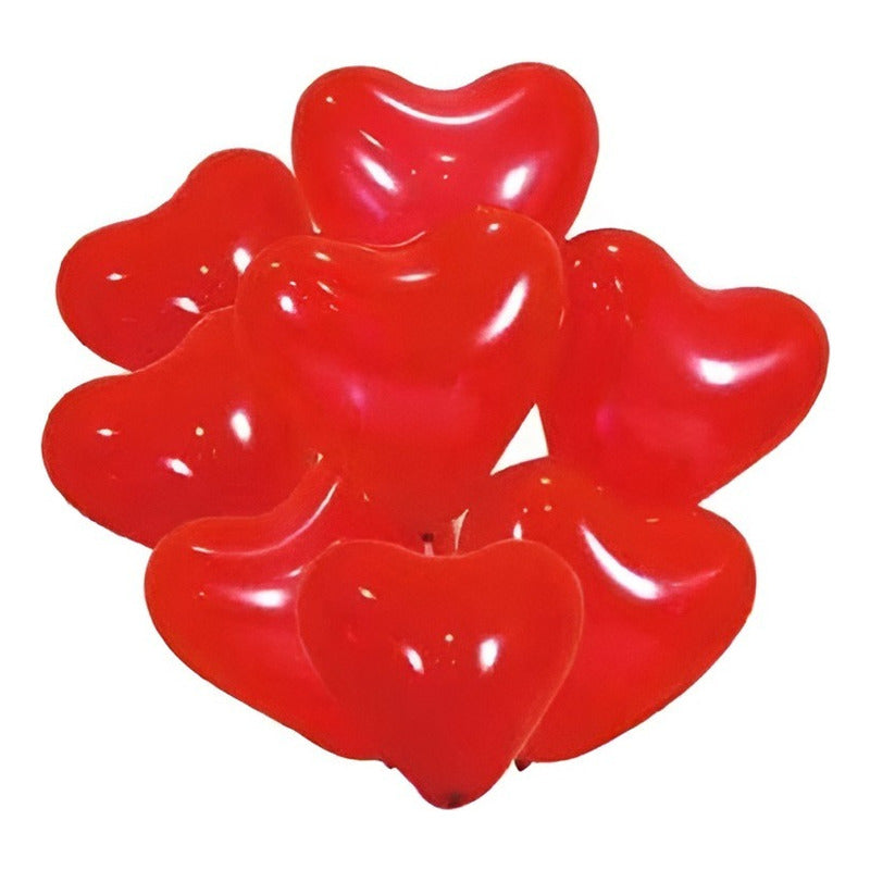 Pack 50 Globos De Corazon Globos De San Valentin Globo Rojo