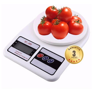 Báscula De Cocina Digital Electronic Sf-400 Pesa Hasta 10kg Blanca