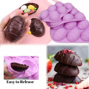 Pack X4 Molde Chocolates Silicona Huevo Moldes Huevos Pascua