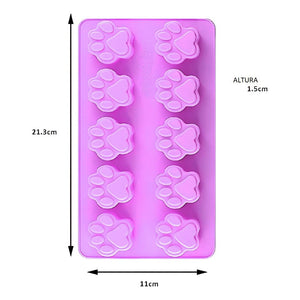 Set X6 Moldes De Chocolate Moldes Silicona Patitas Patas 10c