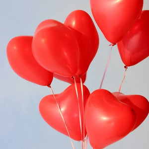 Pack 50 Globos De Corazon Globos De San Valentin Globo Rojo