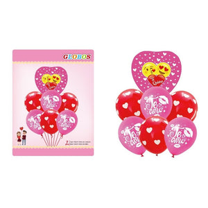 Set Globo Metalico Globos San Valentin Globos De Corazones