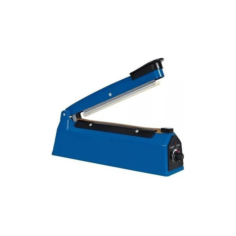 Selladora Bolsas Plásticas Maquina Para Sellar 200mm Fs-200 Color Azul