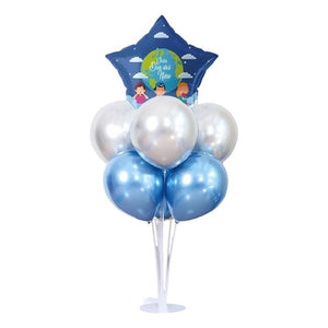 Set De Decoracion Soporte De Globos Base Para Globos Azul