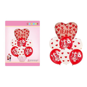 Set Globo Metalico Globos San Valentin Globos De Corazones