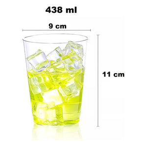 Set X 100 Set Vasos Desechables Vaso Plástico 438ml Color Transparente Pastelería Cl