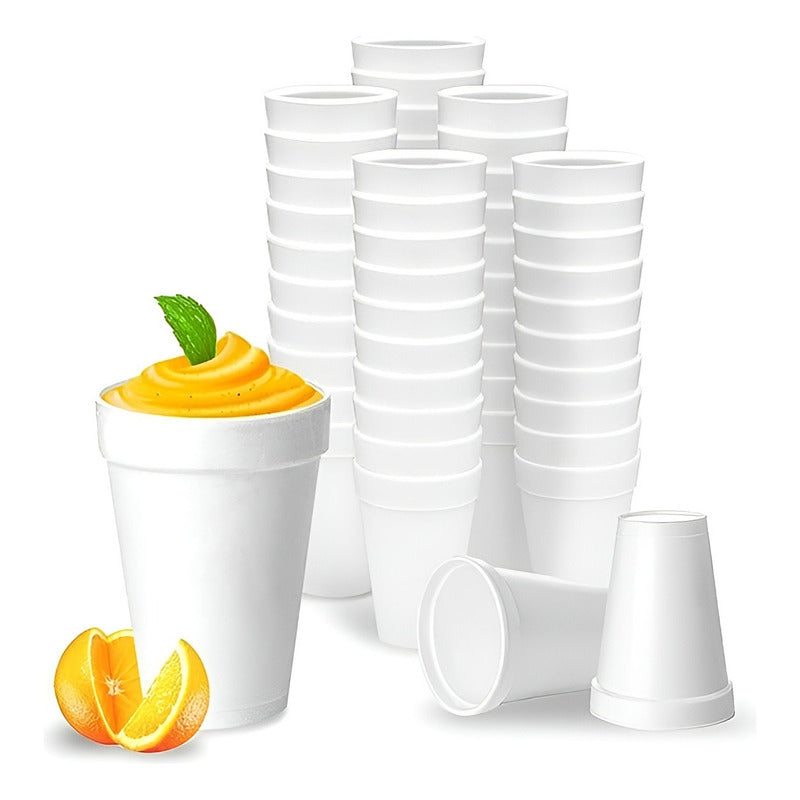 50 Vasos Desechables Plumavit Termico Vaso Cafe 8oz 240ml