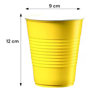 10 Vasos Plasticos Vaso Desechable Vasos Descartables Grande Vasos Plásticos Bicolor Vaso De Fiesta Vaso Americano Vasos Plasticos Amarillo De Fiesta 500ml Pasteleriacl