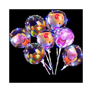 Pack X10 Globos Led Globo Burbuja Decoración Fiesta 24cm