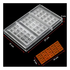 X2 Molde Chocolate Moldes Policarbonato Barra De Chocolate 14cm Moldes Para Chocolates Pasteleriacl