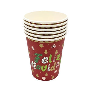 6 Vasos Desechables Navidad Decoración Navidad Vaso Navidad