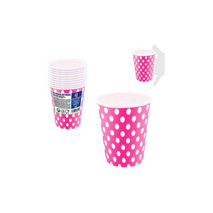 Pack X10 Vasos Desechables Decoración Vaso Cumpleaños Fucsia