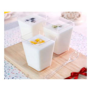 Pack X40 Vasos Para Postres Set De Vasos Shot Postres C/tapa 220ml Vaso Para Dulces Vaso De Dulces Vasos De 220ml Pocillo Para Postre Pasteleriacl