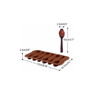 Moldes Para Chocolate Con Forma De Cucharas De Silicona Color Marron Pasteleriacl