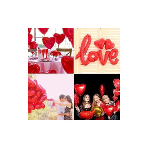 Pack 50 Globos De Corazon Globos De San Valentin Globo Rojo