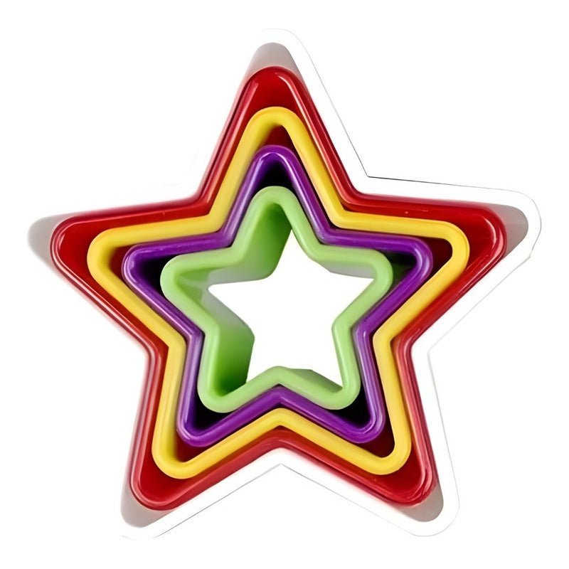 5 Molde De Galleta Cortapastas Molde Galleta Estrella Colore