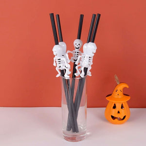 X5 Bombillas Reutilizables Bombillas Halloween Esqueleto