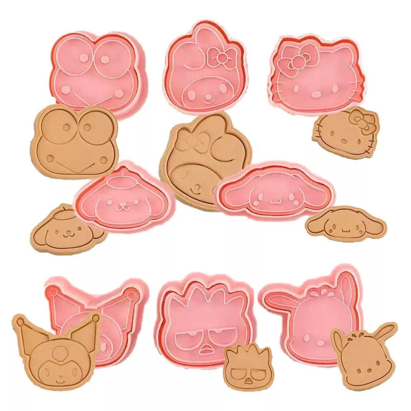 Pasteleriacl Hello Kitty Rosa Pack X 8 Cortadores Galletas