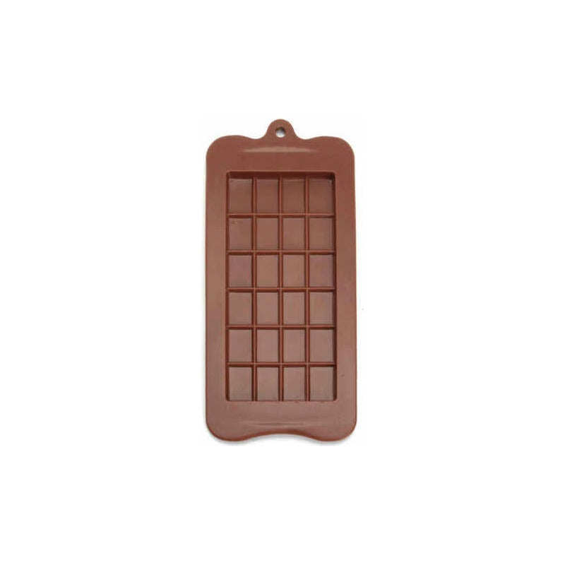 1 Molde Rectangular De Silicona Para Chocolates Cuadrados Color Marrón Claro Pastelería Cl