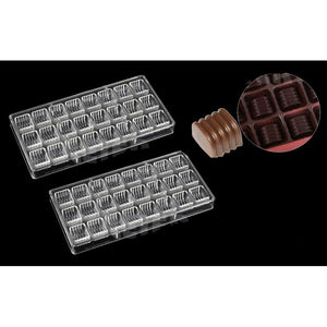 Pack X2 Moldes Chocolate Acrilico Molde De Chocolate Lineal