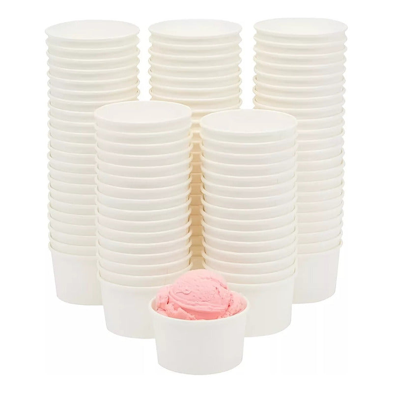 200 Vasos Polipapel Pote Helado Vasos Desechables Helado 3oz Vasos Polipapel Desechables Vasos Para Helado Postre Vaso Desechable Polipapel Pasteleriacl