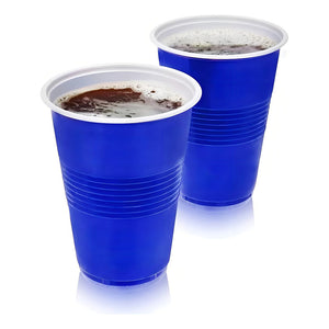 10 Vasos Plasticos Vaso Desechable Vasos Descartables Grande Vasos Plásticos Bicolor Vaso De Fiesta Vaso Americano Vasos Plasticos Azul De Fiesta 500ml Pasteleriacl