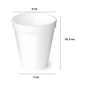 25 Vasos Desechables Plumavit Termico Vaso Cafe 10oz 296ml