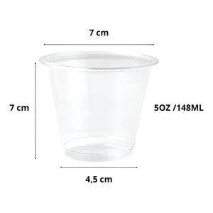 100 Vaso Plastico Vasos Desechables Vaso Pequeño 5oz 148ml