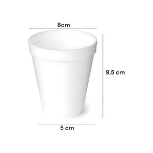 25 Vasos Desechables Plumavit Termico Vaso Cafe 8oz 240ml