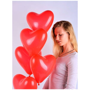 Pack 50 Globos De Corazon Globos De San Valentin Globo Rojo