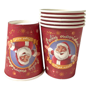 Set 6 Vasos Desechable Viejo Pascuero Decoracion Navidenas