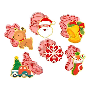 Cortadores De Galletas Navidad Moldes De Galletas 3d 6pcs