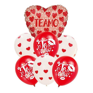 Set Globo Metalico Globos San Valentin Globos De Corazones