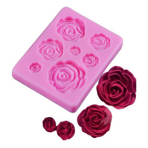 Molde De Silicona Molde Rosas Molde Fondant Rosas 7 Cavid Molde De Rosas Moldes De Silicona Moldes Fondant Rosa Pasteleriacl