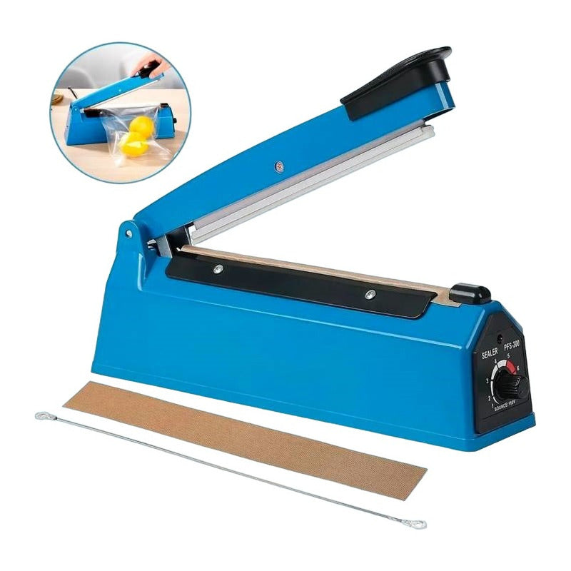 Selladora De Bolsas Sellado Térmico Impulse Sealer 400mm Color Celeste