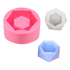 2 Moldes De Silicona Maceta Molde De Velas Molde Yeso Maceta Color Rosa