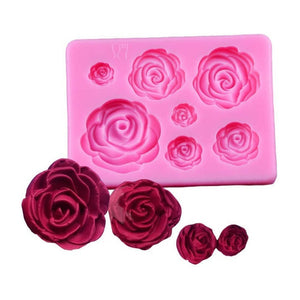 Molde De Silicona Molde Rosas Molde Fondant Rosas 7 Cavid Molde De Rosas Moldes De Silicona Moldes Fondant Rosa Pasteleriacl