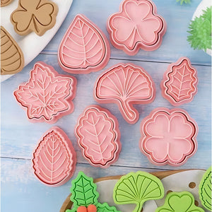 Set X8 Moldes Para Galletas Cortador Galletas Cortadores Hojas Color Rosa Pascua Moldes Galleta Pascua Moldes Articulos De Reposteria Pasteleriacl