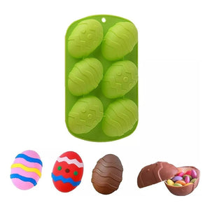 Pack X4 Molde Chocolates Silicona Huevo Moldes Huevos Pascua