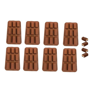 8 Moldes Silicona  Chocolate Molde De Silicona Barra Cereal