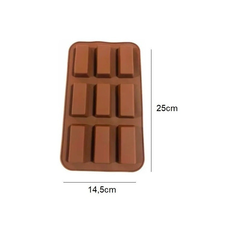 6 Moldes Silicona Chocolate Molde De Silicona Barra Cereal